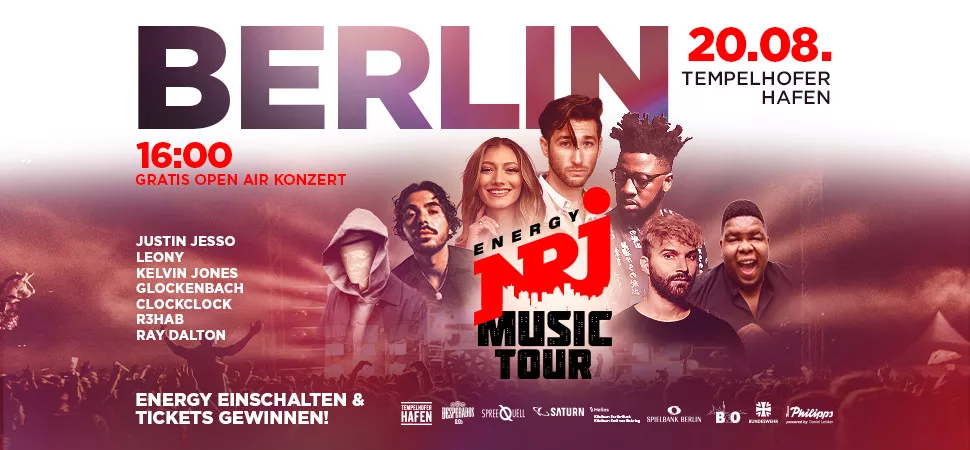 ENERGY MUSIC TOUR am 20.08. in Berlin